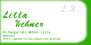 lilla wehner business card